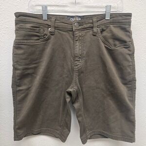 DU/ER N2X Mens 34 Olive Performance Stretch Commuter Hiking Shorts Relaxed Fit